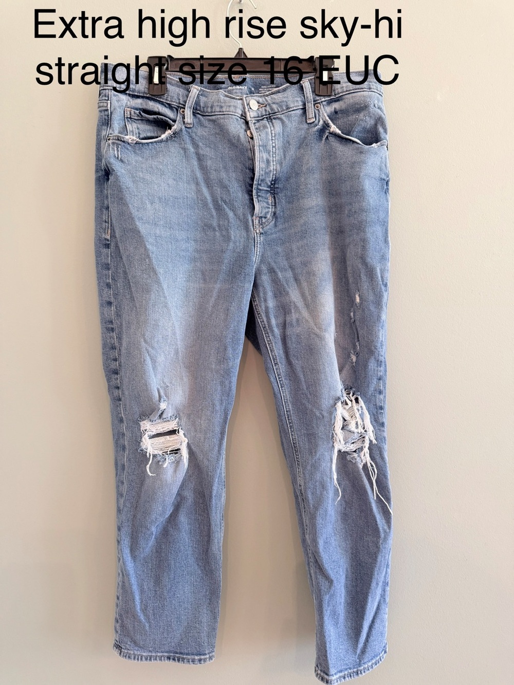 Extra High Rise Sky-Hi Straight women’s  Jeans - Light Blue